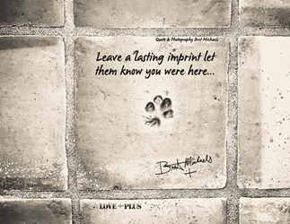 Leave an Imprint Postcard (Silver Tone) 